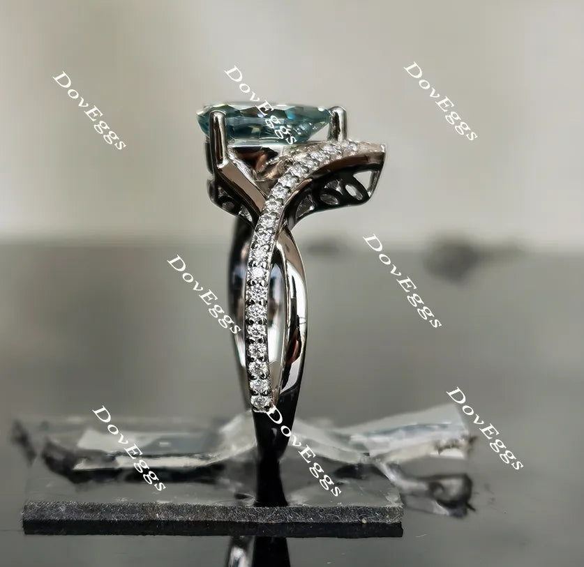 Madison’s marvel cruved band moissanite engagement ring