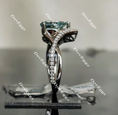 Madison’s marvel cruved band moissanite engagement ring