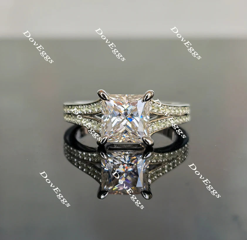 DovEggs half eternity pave engagement ring only semi-mount only(Exclusively to DovEggs Stones)