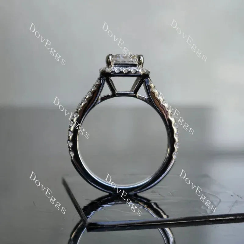 Doveggs split shank pave engagement ring only semi-mount only(Exclusively to DovEggs Stones)