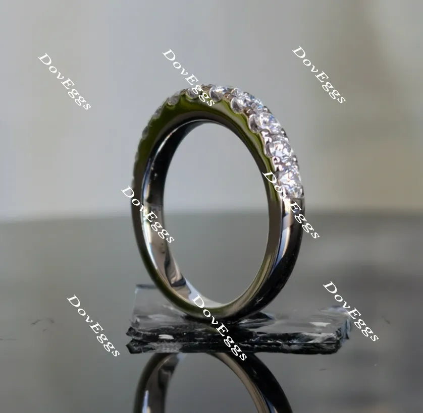 Doveggs round moissanite/lab grown diamond wedding band-2.7mm band width