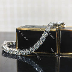 (7.5 inch) Doveggs 4mm round moissanite Tennis bracelet