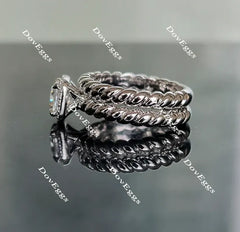 Braided circle plain wedding band-3mm band width(Wedding Band Only)