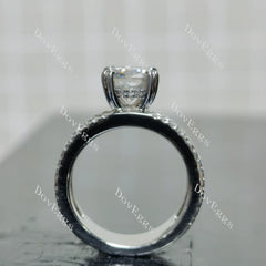 (size 6) Doveggs sterling silver 2ct cushion moissanite engagement ring