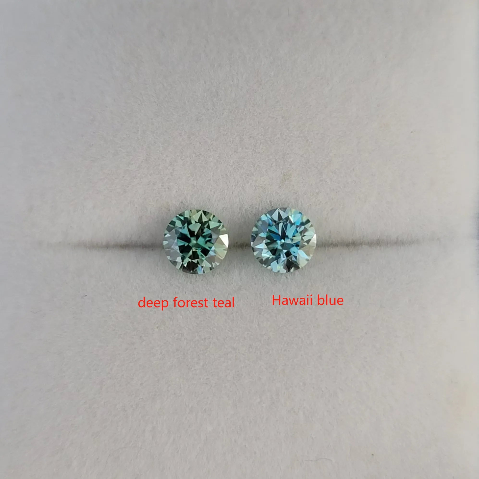 Doveggs round 0.5ct accident color Hawaii blue moissanite loose stone