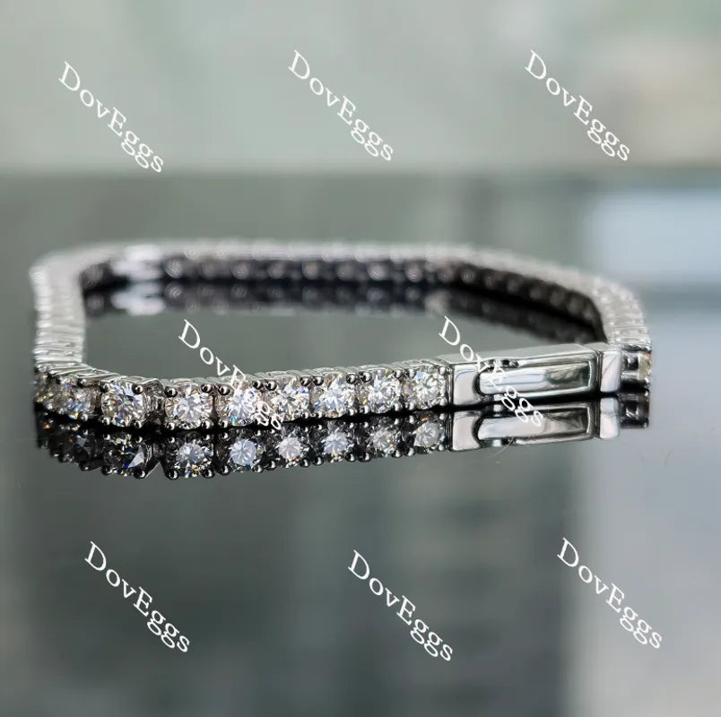 Doveggs round moissanite/lab grown diamond tennis bracelet