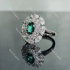 DovEggs double halo engagement ring semi-mount only(Exclusively to DovEggs Stones)