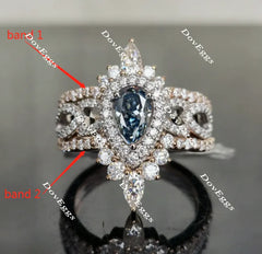 Doveggs half eternity paved moissanite/lab grown diamond wedding band(one piece of wedding band 1 only)-1.5mm band width