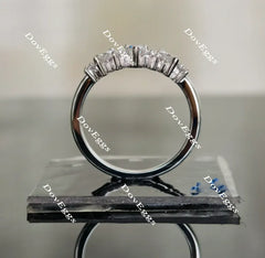 Doveggs crown moissanite /lab grown diamond engagement ring wedding band-2.0mm band width