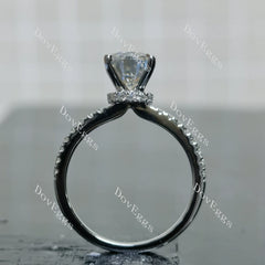 (size 7) Doveggs sterling silver 2ct Oval moissanite engagement ring