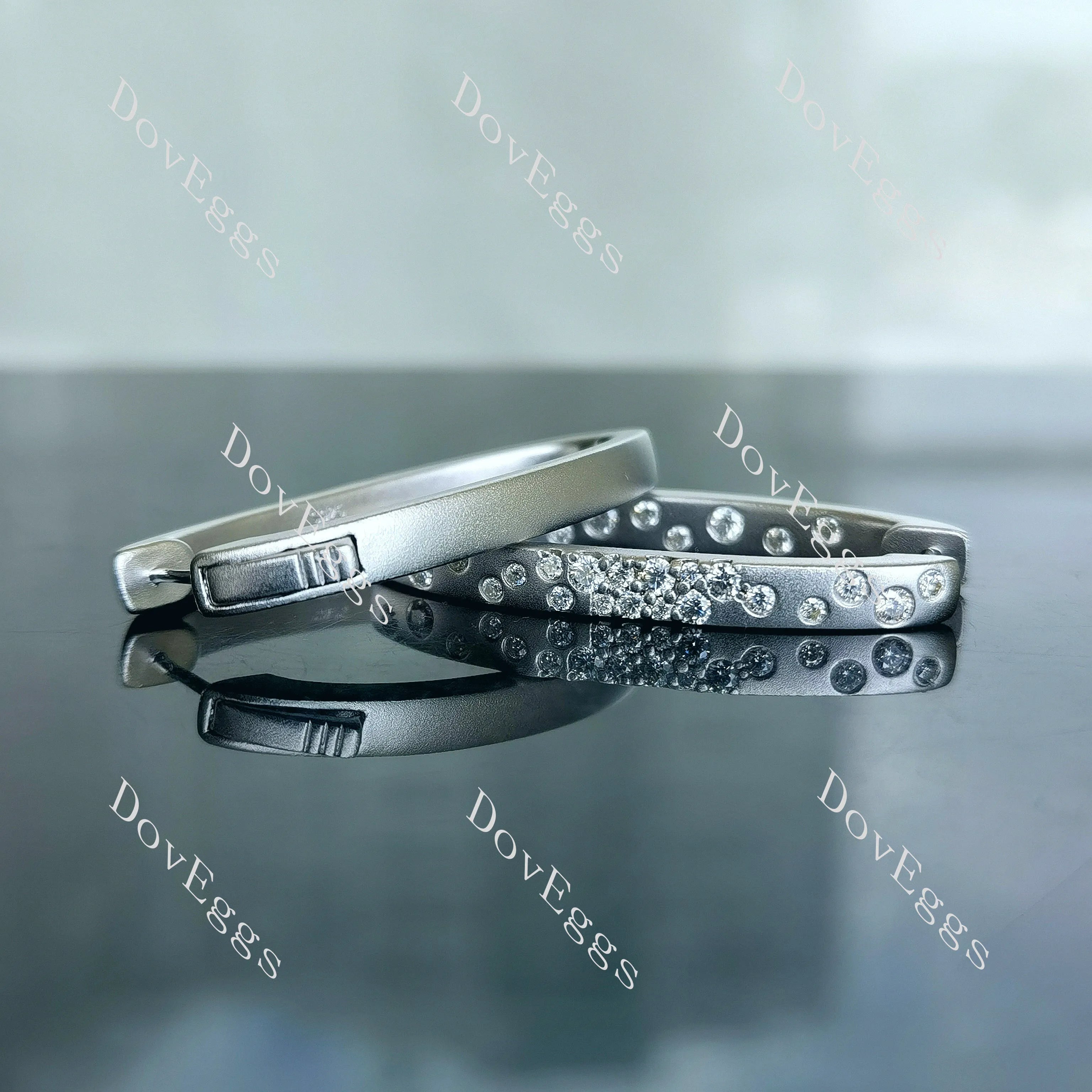 Doveggs round moissanite/lab grown diamond earrings (around 22mm height)