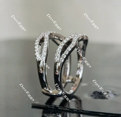 Tin’s Lace round half eternity moissanite/lab grown diamond enhancer/wedding band-7mm band width