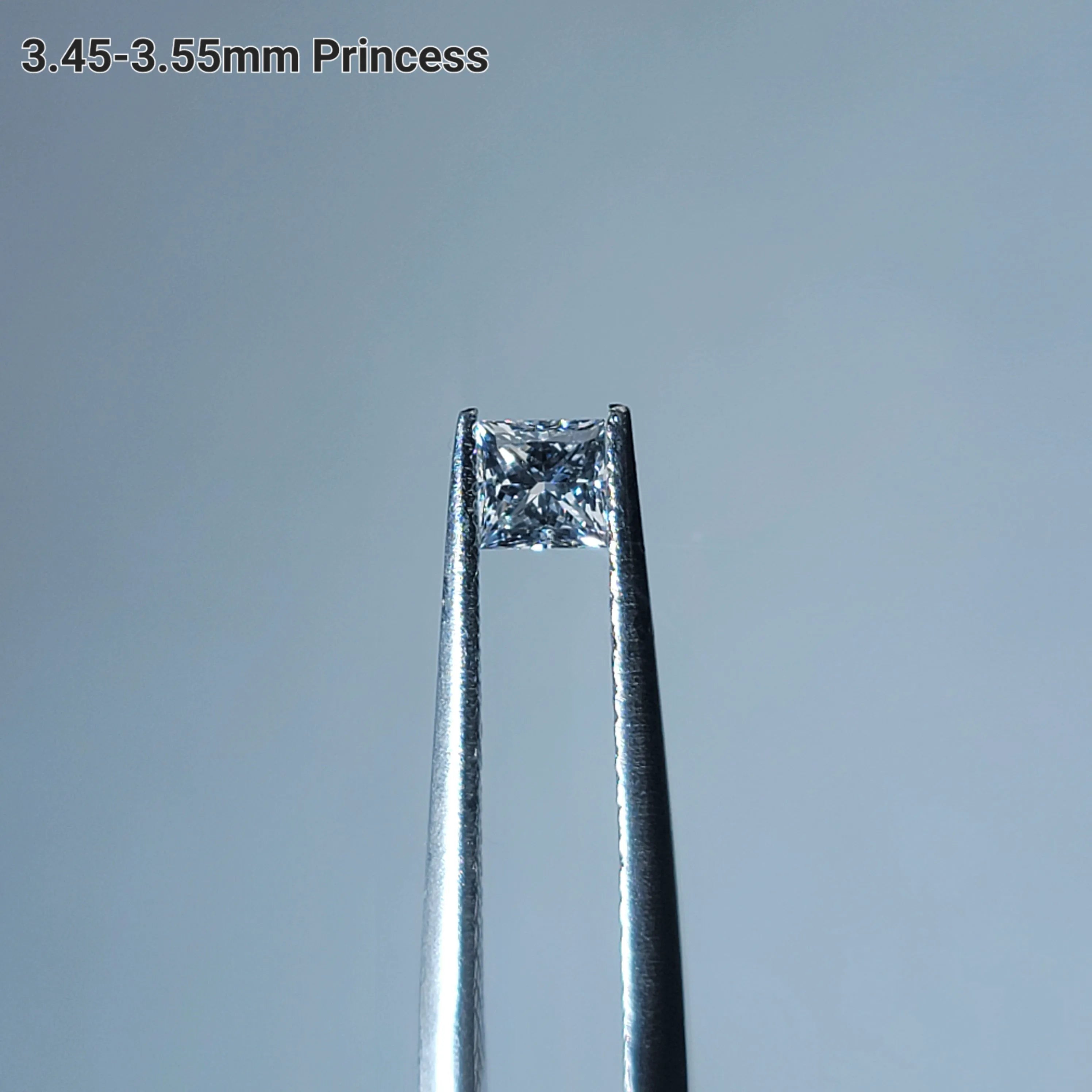 Doveggs 3.45-3.55mm/1.95-2.05mm/1.7-1.8mm princess lab diamond accents
