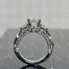 (size5.25) Doveggs 1.5ct cushion moissanite sterling silver engagement ring