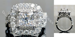 Doveggs halo moissanite engagement ring only