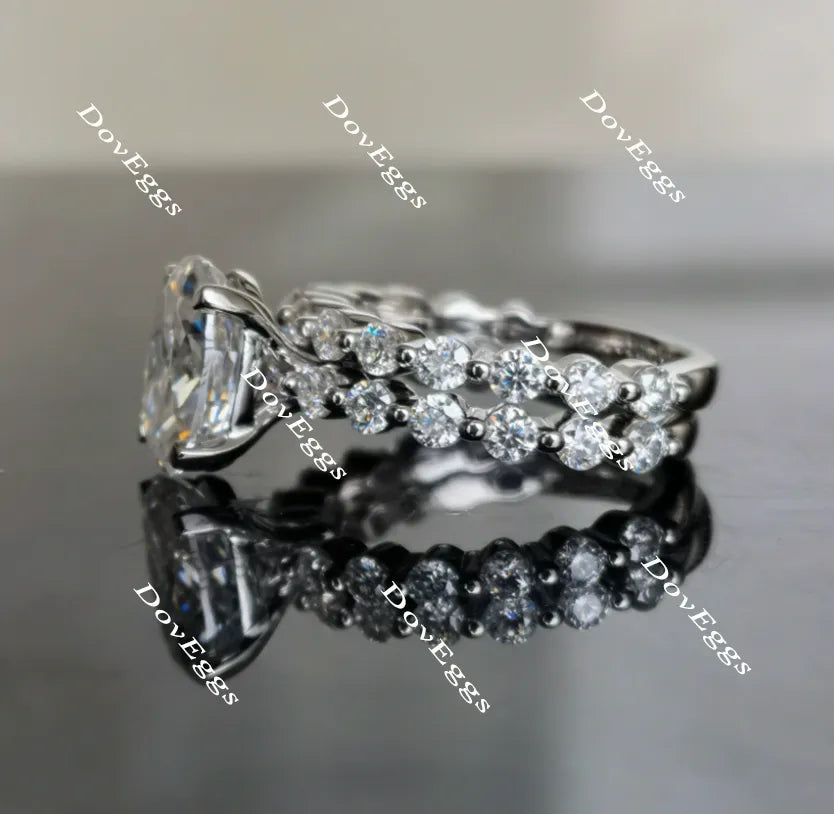 Doveggs round moissanite/lab grown diamond band(wedding band only)-2.5mm band width