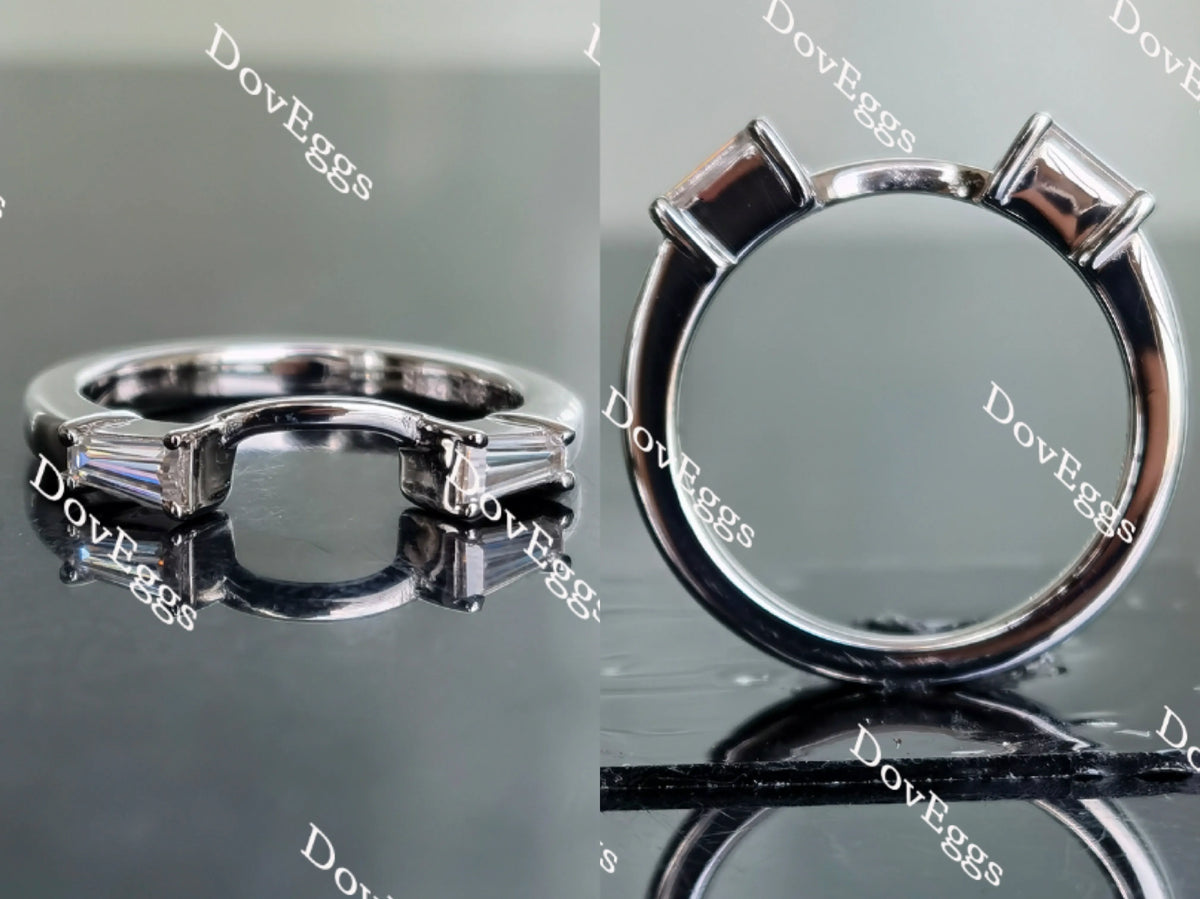 Doveggs baguette moissanite/lab grown diamond wedding band-2.2mm band width