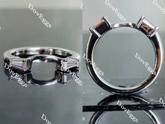 Doveggs baguette moissanite/lab grown diamond wedding band-2.2mm band width
