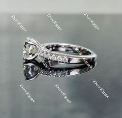 Doveggs half eternity pave engagement ring semi-mount only(Exclusively to DovEggs Stones)