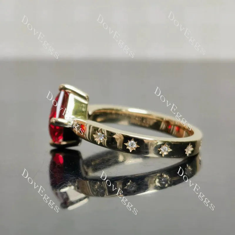 Doveggs star loop engagement ring only semi-mount only(Exclusively to DovEggs Stones)