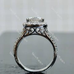 (size 7.75-8) Doveggs sterling silver 3ct cushion moissanite engagement ring