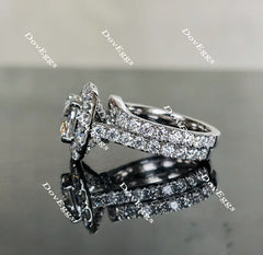 Doveggs round curved moissanite/lab grown diamond wedding band(wedding band only)-2.3mm band width