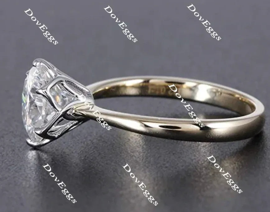 Doveggs flower shape solitaire engagement ring semi-mount only(Exclusively to DovEggs Stones)