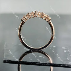 Doveggs round moissanite/lab grown diamond wedding band for women-1.6mm band width