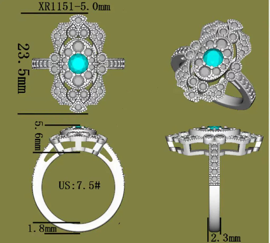 Doveggs round all color available halo pave zambia emerald colored gem engagement ring