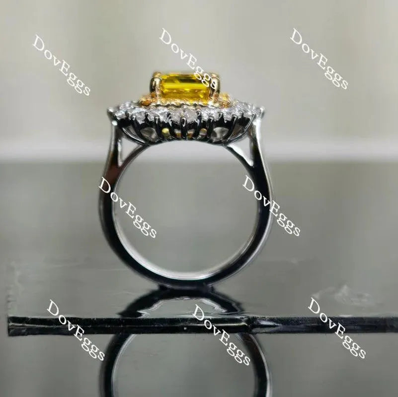 DovEggs double halo pave channel set engagement ring semi-mount only(Exclusively to DovEggs Stones)