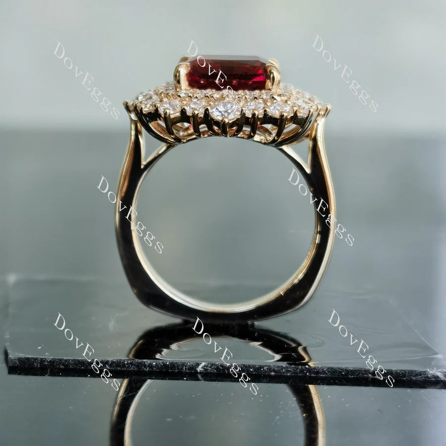 Doveggs east-west halo engagement ring only semi-mount only(Exclusively to DovEggs Stones)