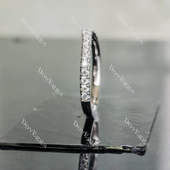 Doveggs round moissanite/lab grown diamond wedding band for women-2.0mm band width