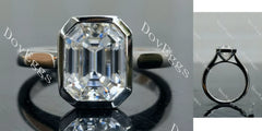 Doveggs Elizabeth Taylor Krupp Cut bezel solitaire moissanite engagement ring
