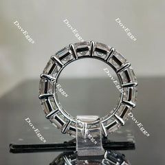 Doveggs asscher full eternity moissanite wedding band-5mm band width