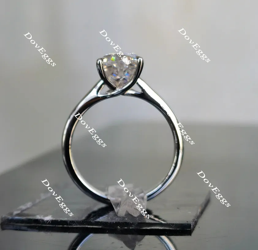 Doveggs solitaire moissanite engagement ring for women