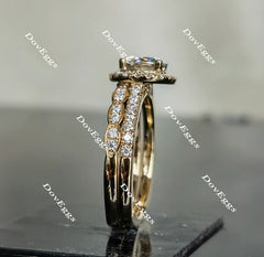 Doveggs halo round moissanite engagement ring only