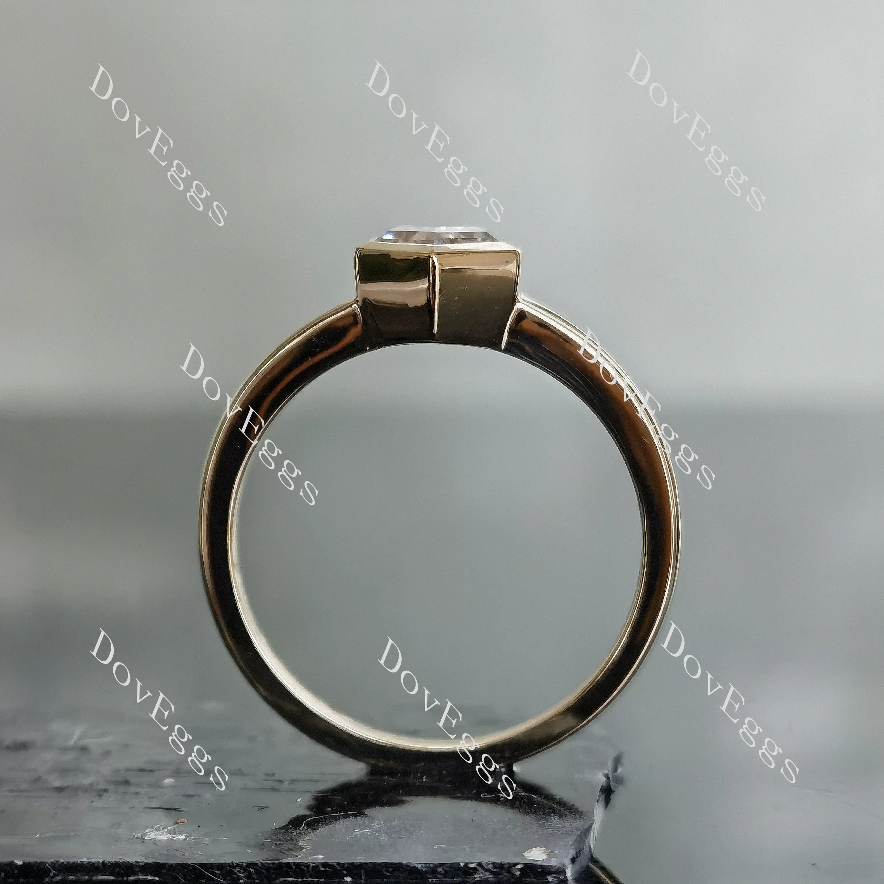 Doveggs Dovie Doutch Marquise cut solitaire bezel split shank moissanite engagement Ring