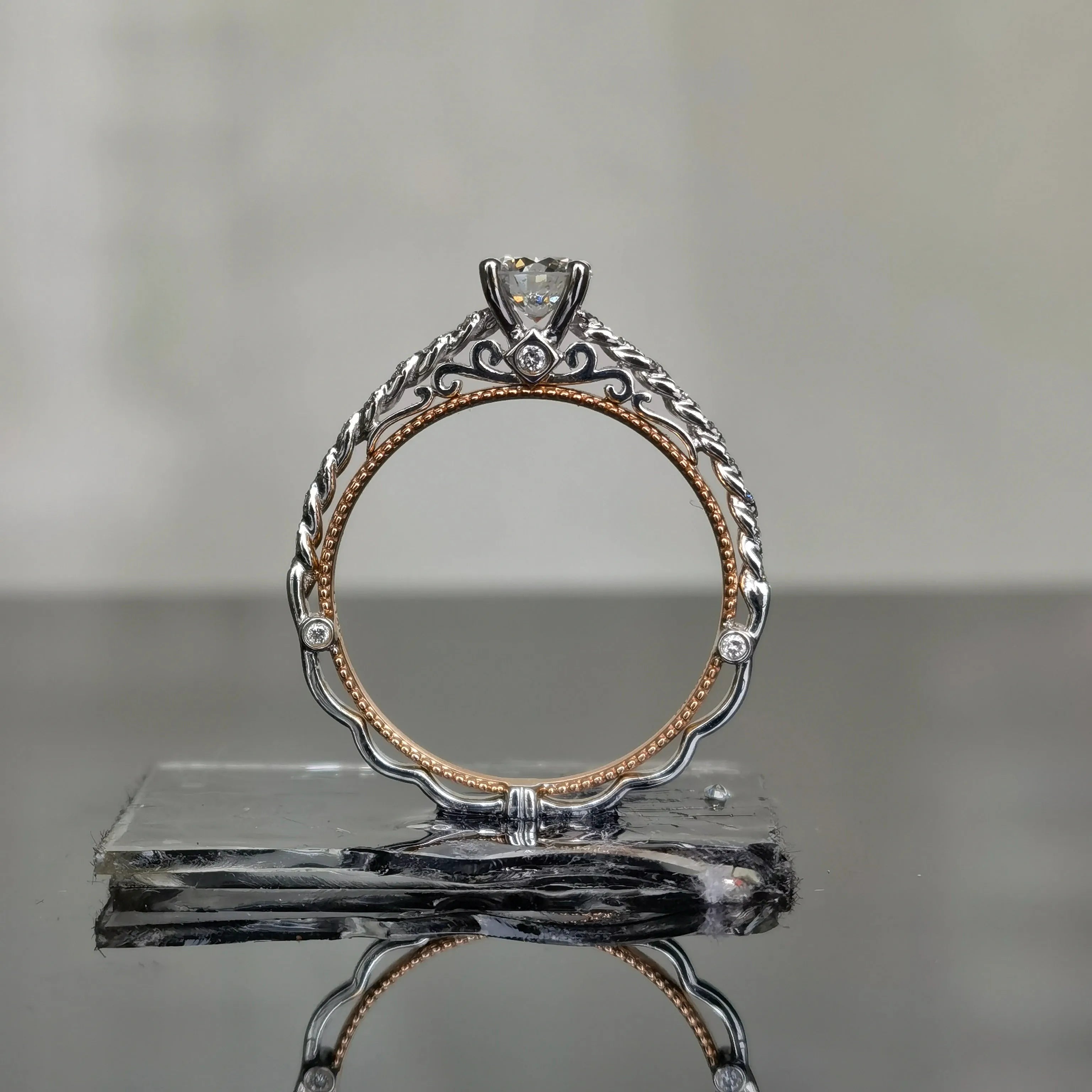 doveggs 0.5 carat round lab created diamond CVD engagement ring (size 7)