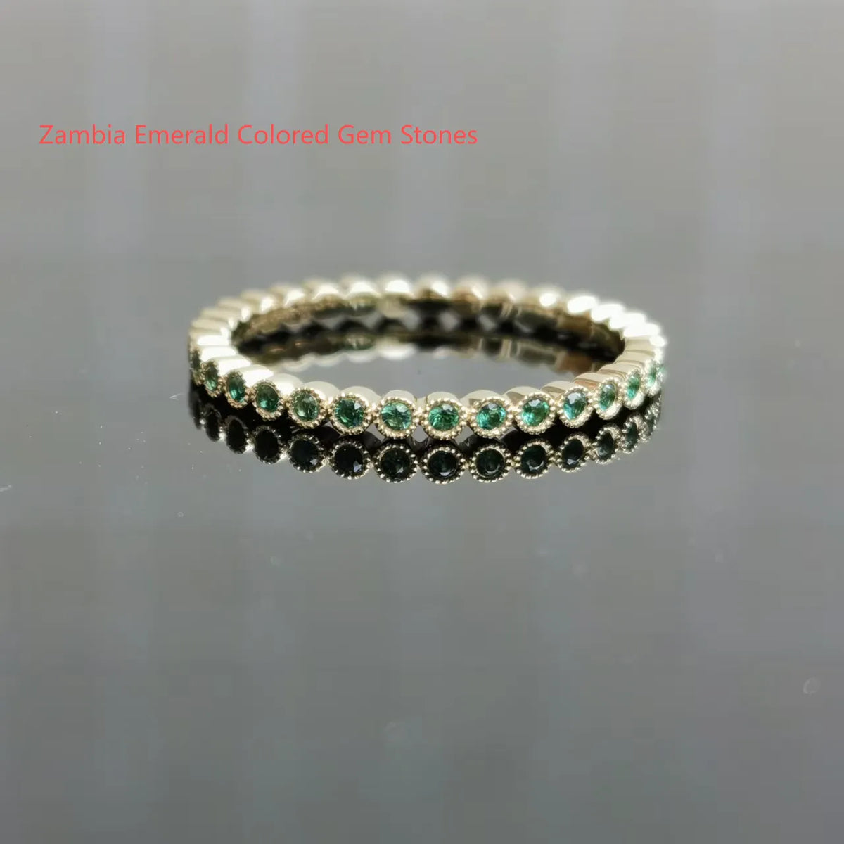 Doveggs round full eternity moissanite/lab grown diamond wedding bands-1.8mm band width