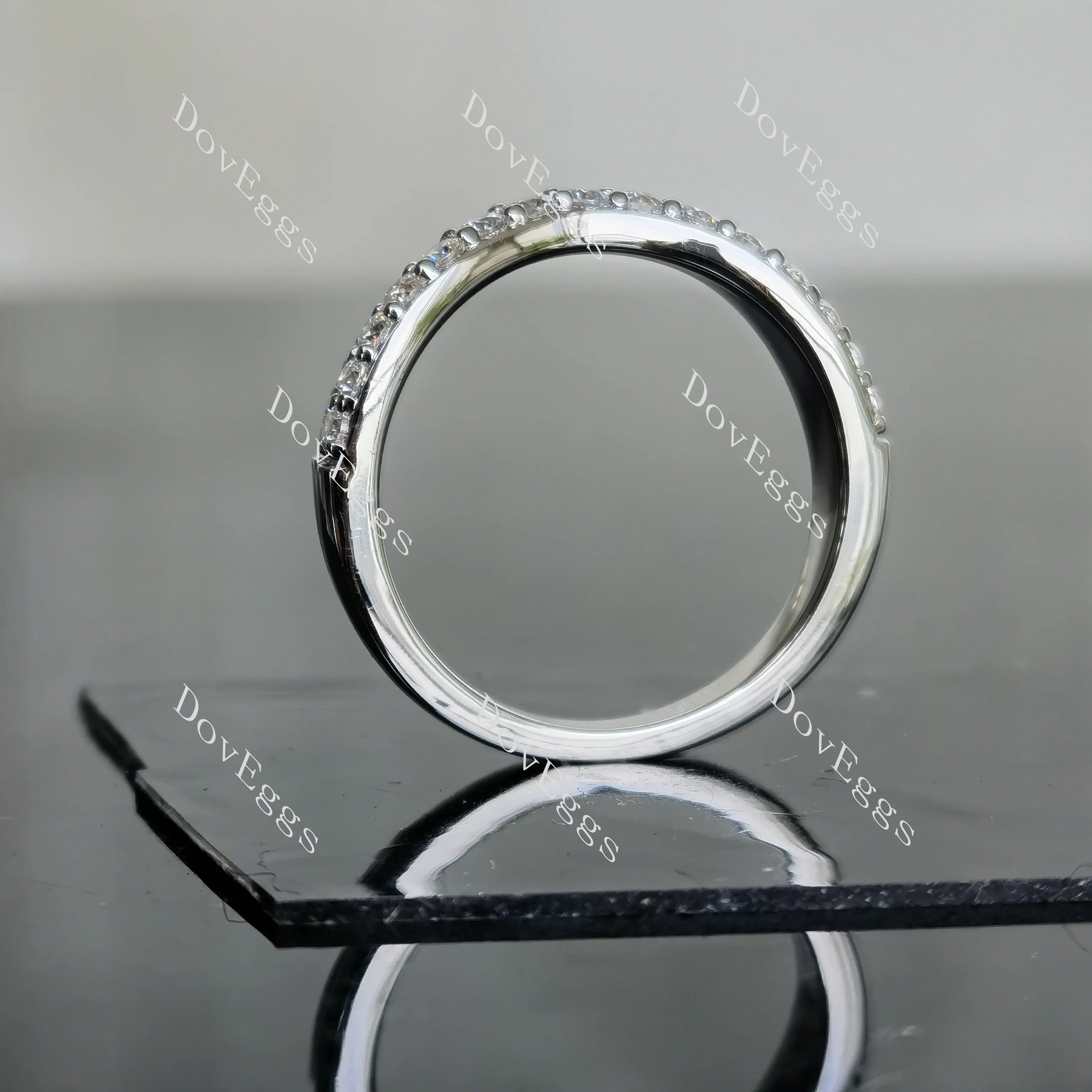 doveggs cushion halo moissanite engagement ring only