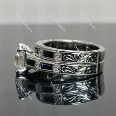 Doveggs princess channel pave moissanite ring (engagement ring only)