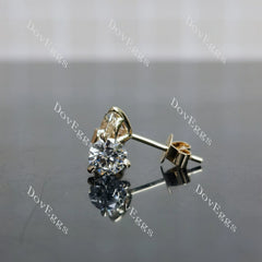 Doveggs Round Pave Lab Grown Diamond Earrings