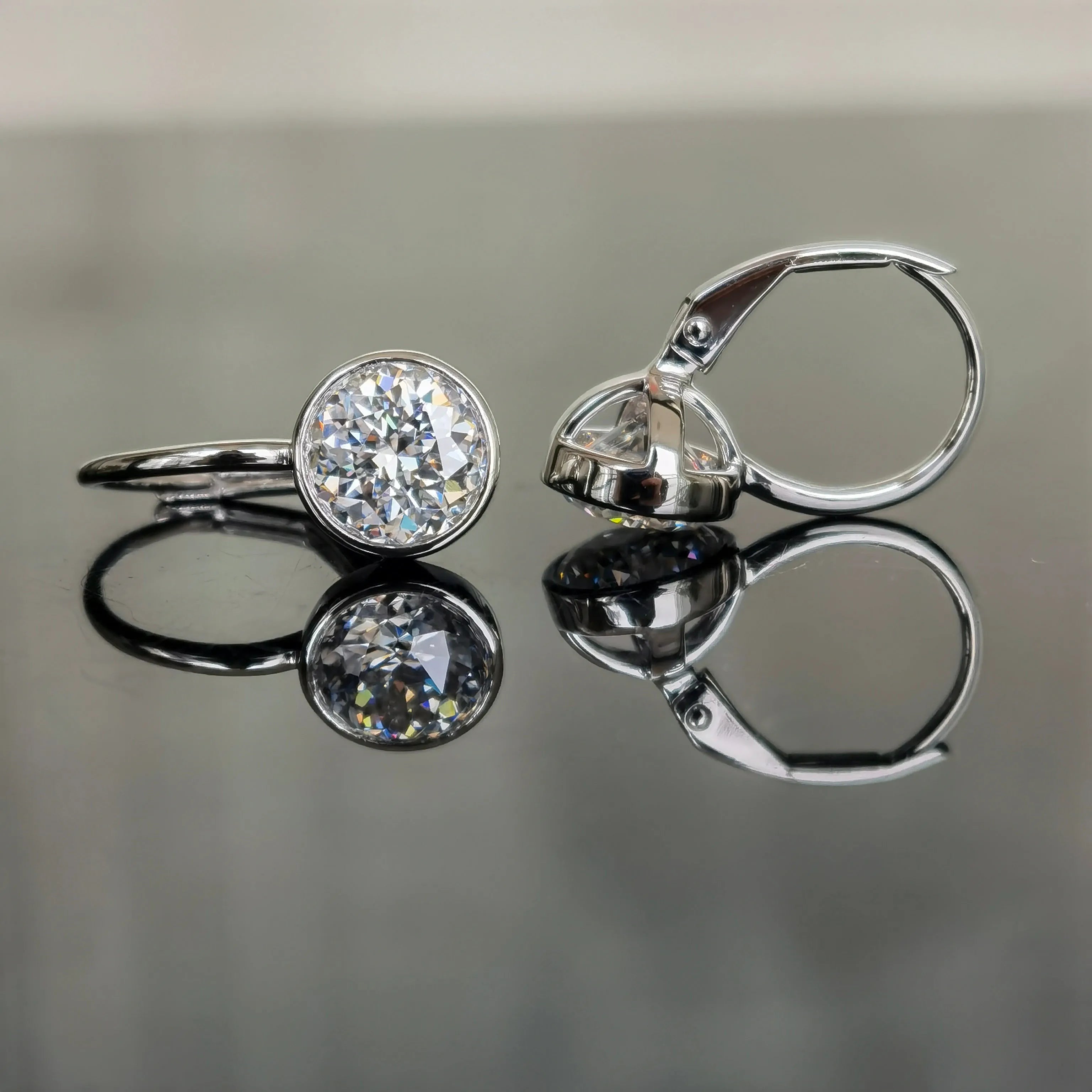 CindyBella Drop moissanite earrings for women