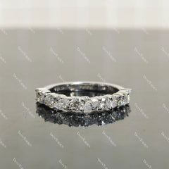 (size 6) Doveggs sterling silver 0.98cttw moissanite wedding band