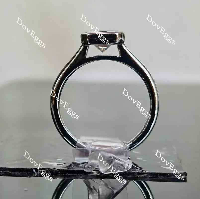 Doveggs bezel solitaire east-west moissanite engagement ring