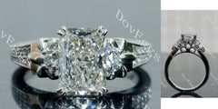 Doveggs Radiant Pave Art Deco Lab Grown Diamond Engagement Ring