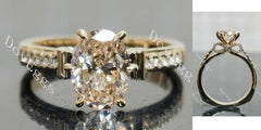 DovEggs pave bridge art deco vintage engagement ring only semi-mount only(Exclusively to DovEggs Stones)