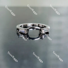 Doveggs baguette moissanite/lab grown diamond wedding band-2.2mm band width