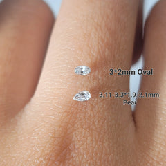 Doveggs 2*3mm/3*5mm/3.11-3.3*1.9-2.1mm pear lab diamond accents