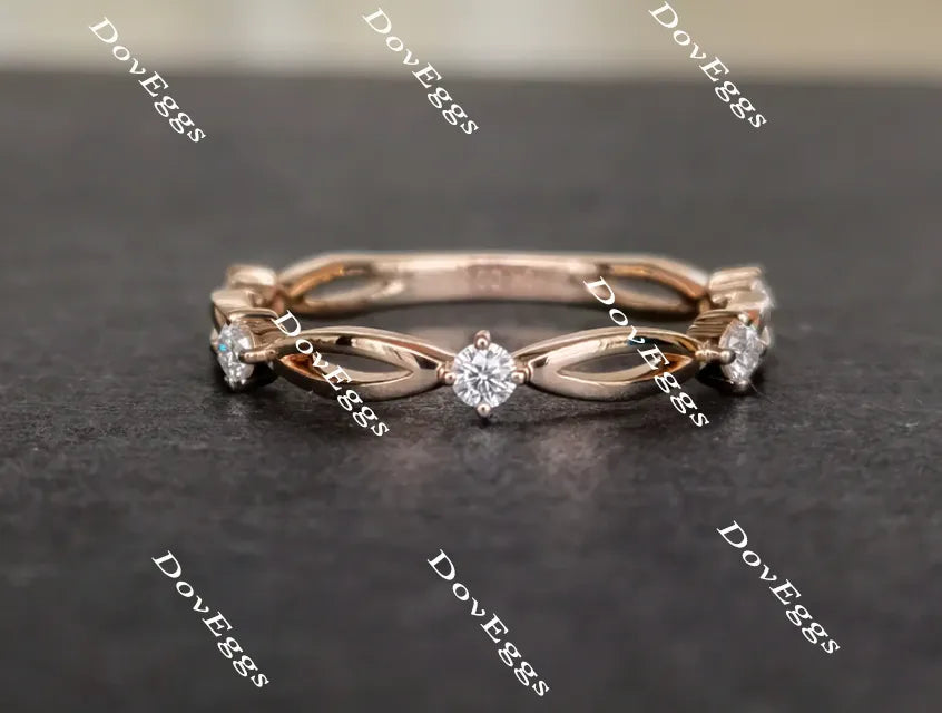 doveggs curved moissanite/ lab grown diamond engagement ringwedding band-2.1mm band width